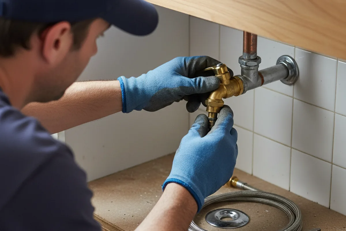 Shutoff valve and fitting work during Emergency Plumbing in Crocheron